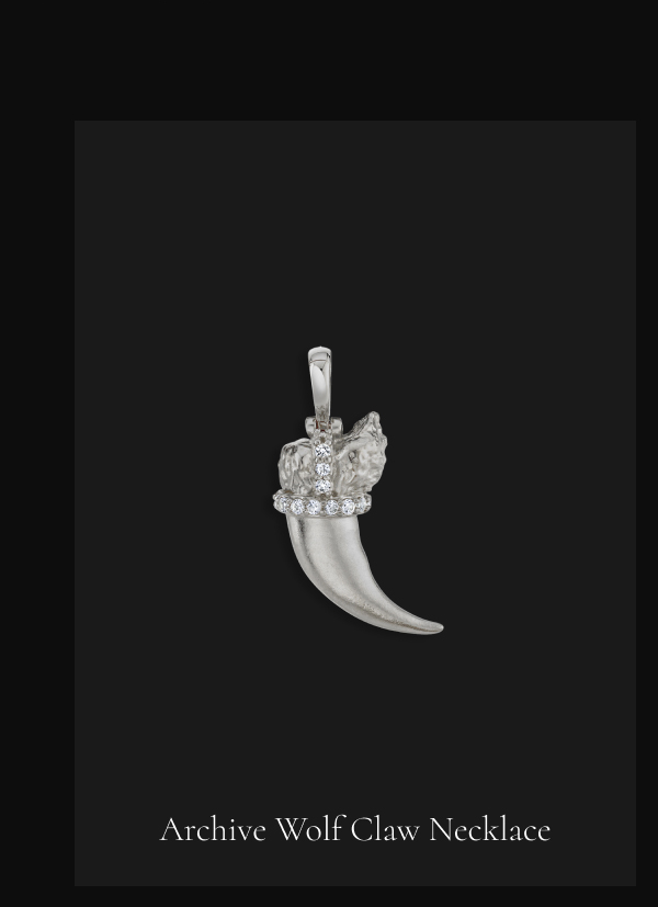 Archive Wolf Claw Necklace