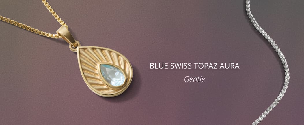 Aura Necklace - Blue Swiss Topaz Aura