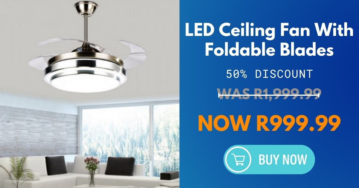 LED Ceiling Fan With Foldable Blades