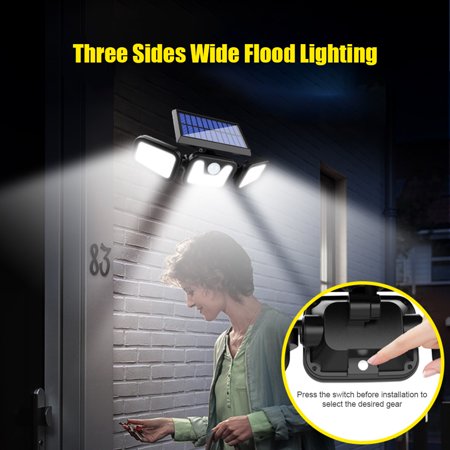 3-Head Solar Wall Lamp