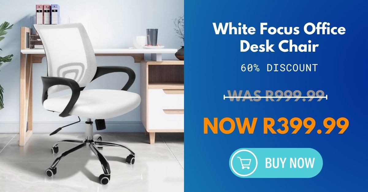 White Focus Office Desk Chair