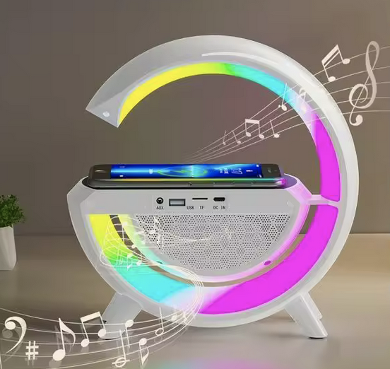AuraGlow RGB Light With Speaker & Wireless Charger