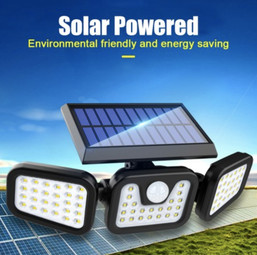 3-Head Solar Wall Lamp