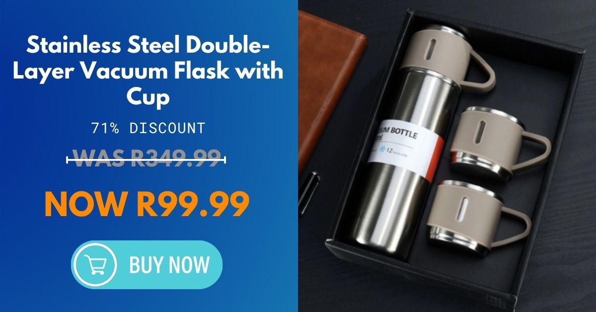Stainless Steel Double-Layer Vacuum Flask with Cup