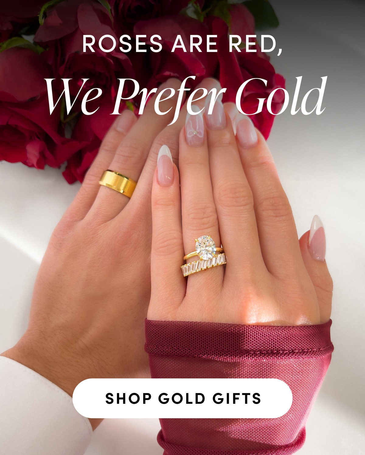 ROSES ARE RED, We Prefer Gold. SHOP GOLD GIFTS