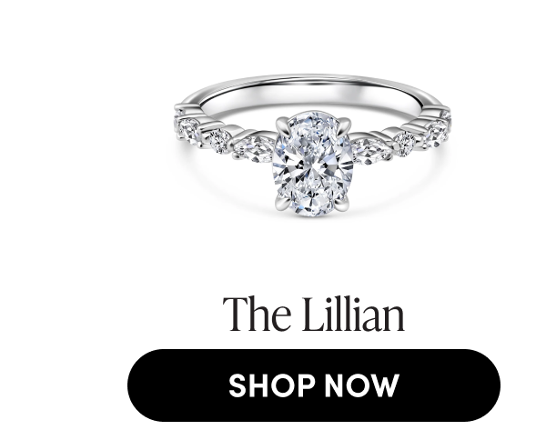 The Lillian A simple gold oval cut ring with a hidden halo SHOP NOW