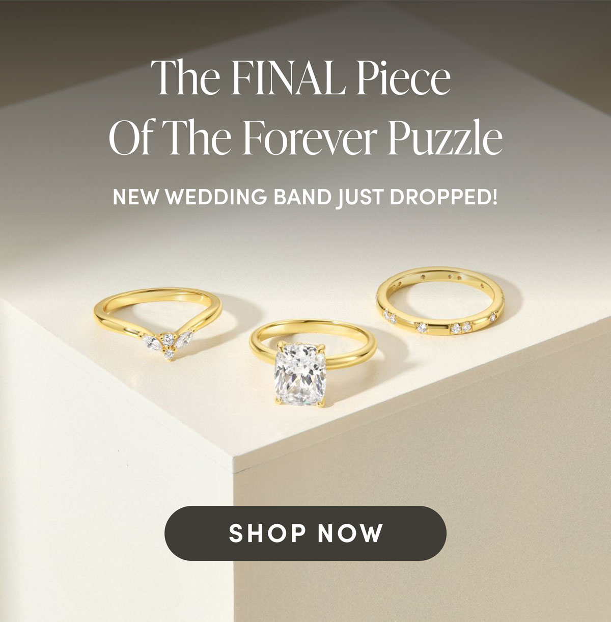 The FINAL Piece Of The Forever Puzzle. New Wedding Band Just Dropped! Shop Now.