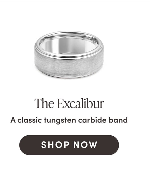 The Excalibur - A classic tungsten carbide band. Shop Now.