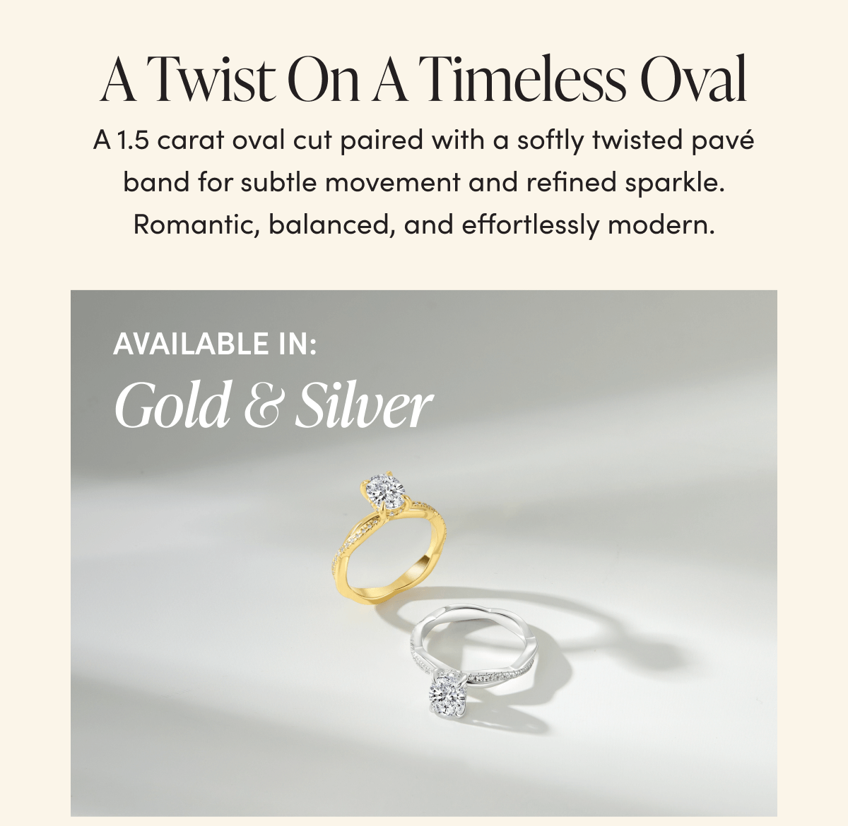 A twist on a timeless oval