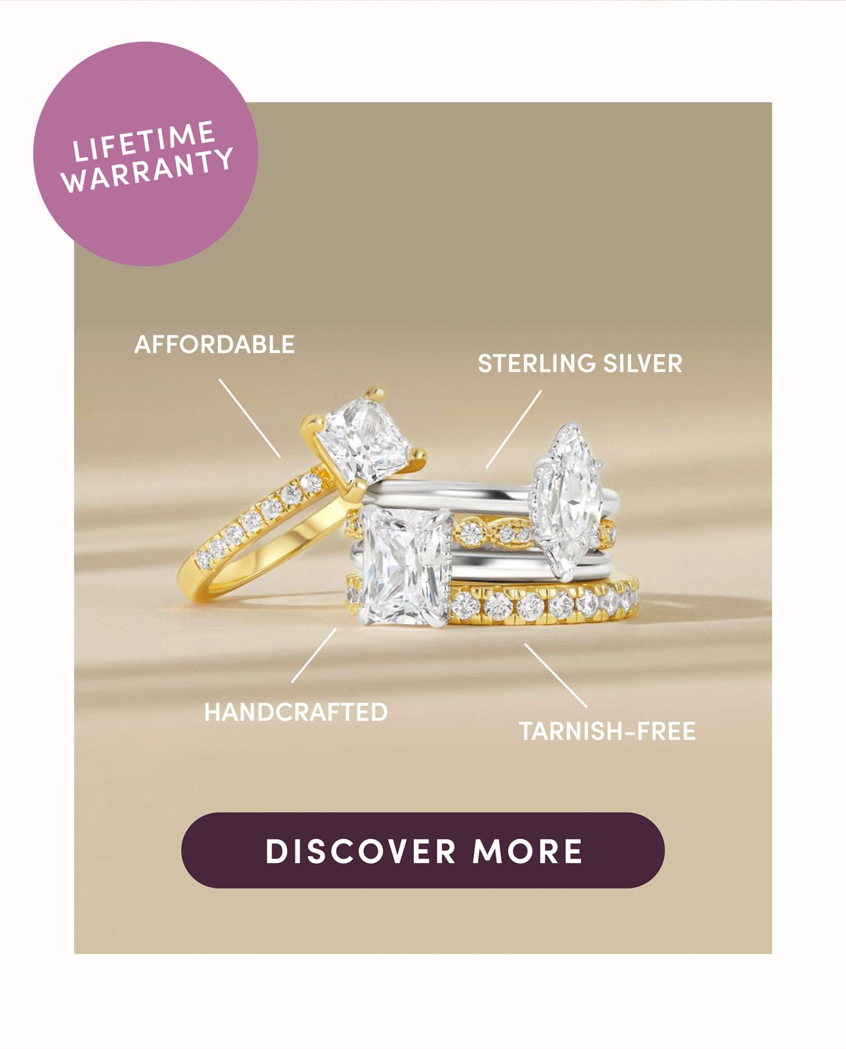 Lifetime Warranty. Sterling Silver. Affordable. Tarnish-Free. Handcrafted. Discover More.