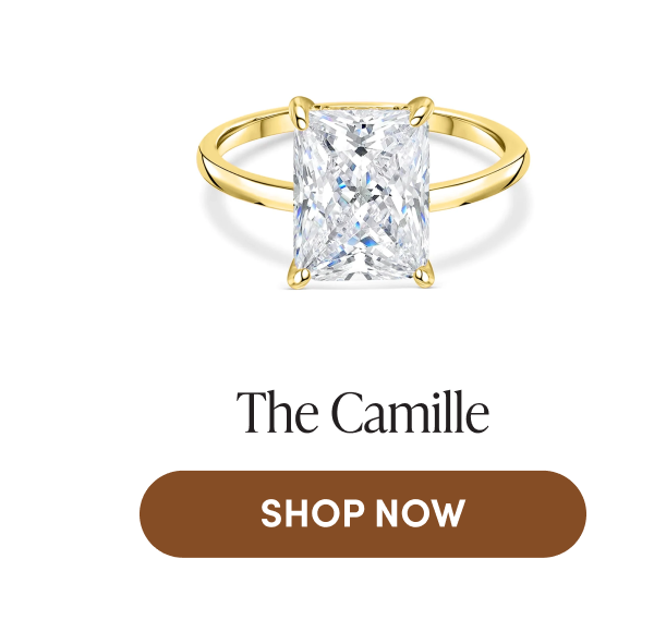The Camille A simple gold oval cut ring with a hidden halo SHOP NOW