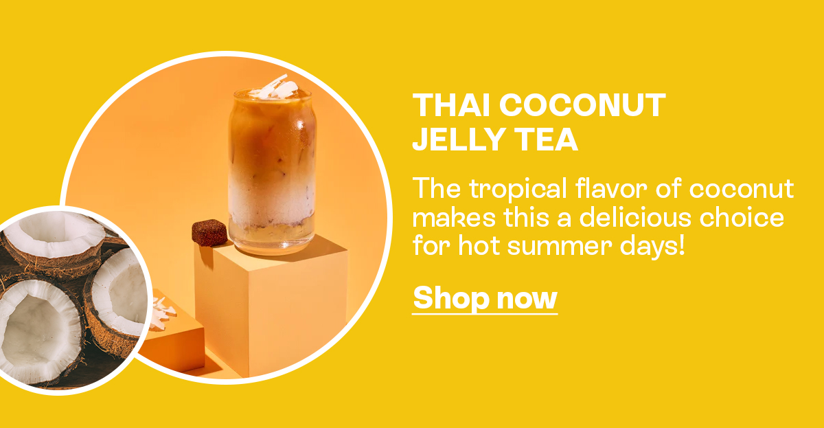 Thai Coconut Jelly Tea