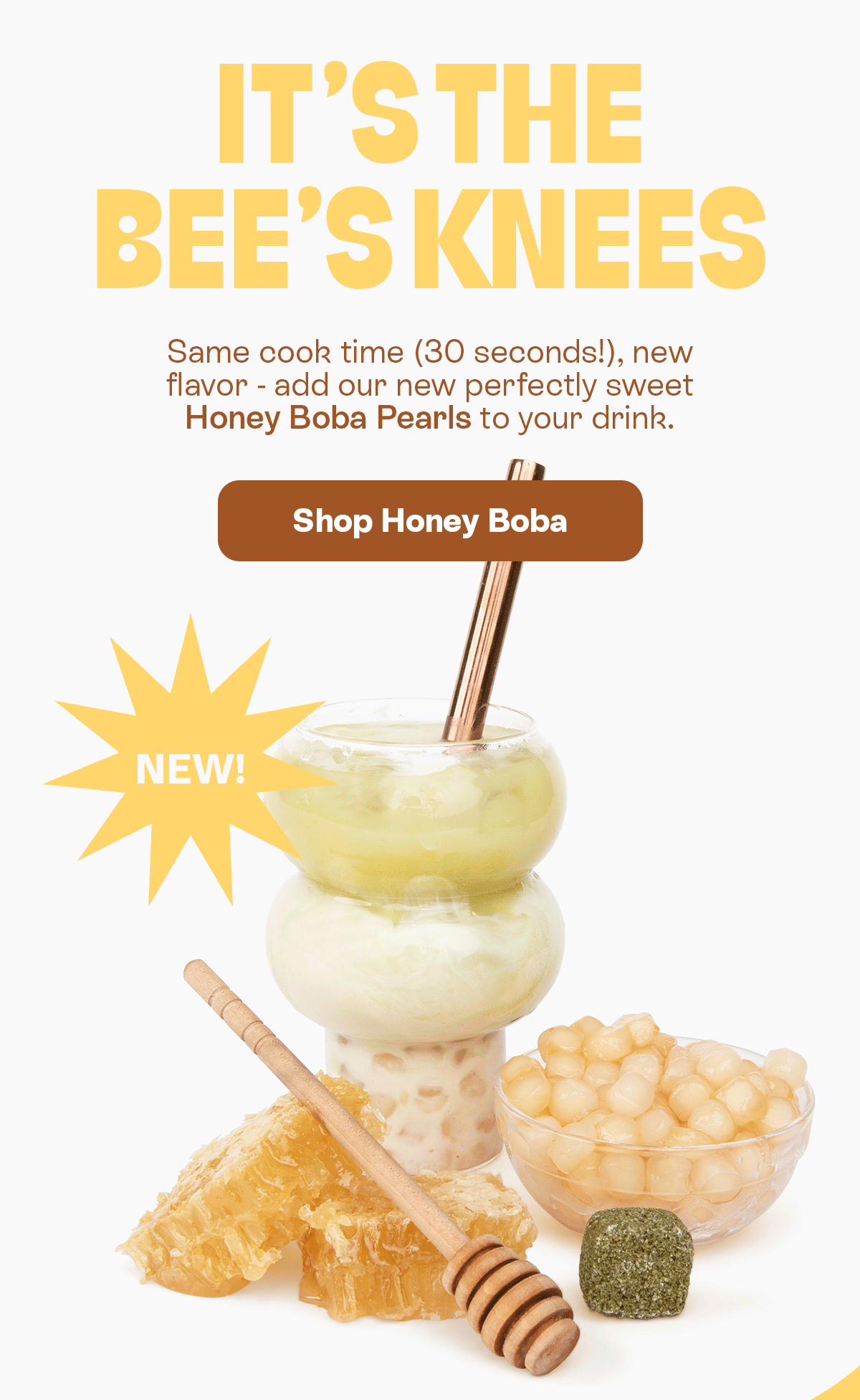 NEW! Honey Boba Pearls Have Arrived Tea Drops