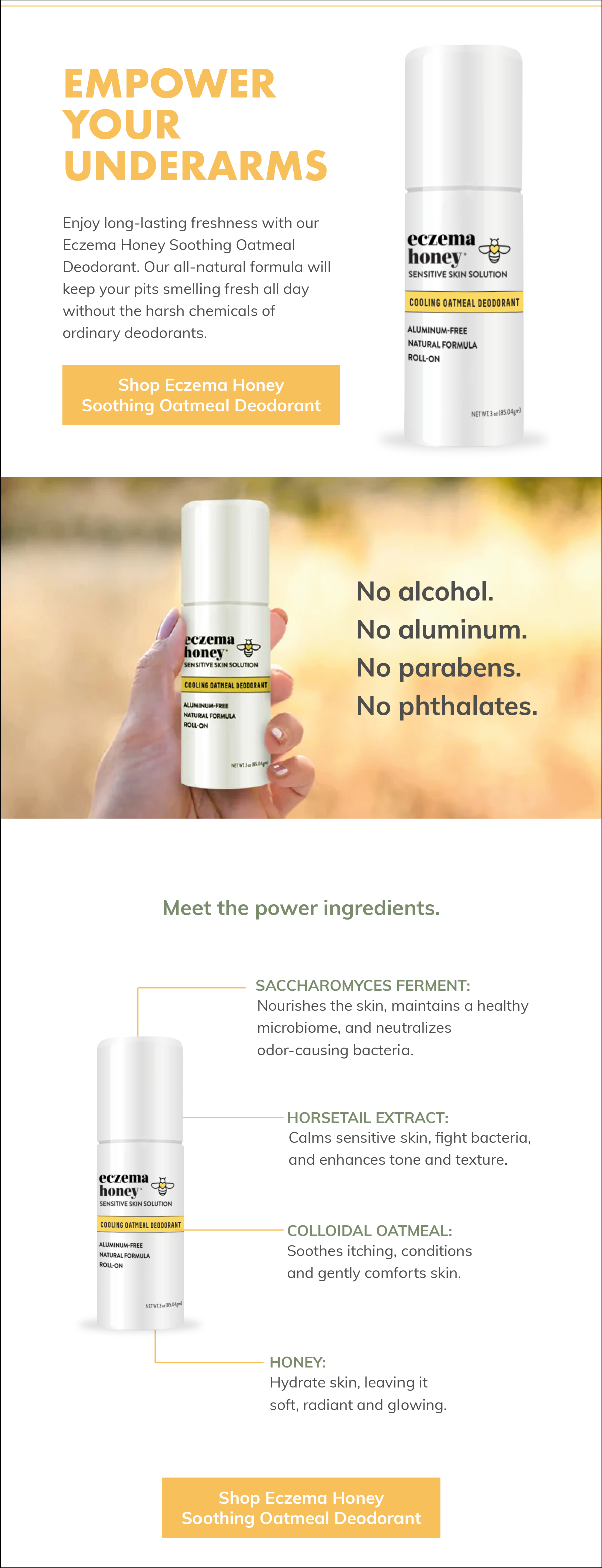 Stinky underarms? Eczema Honey Co