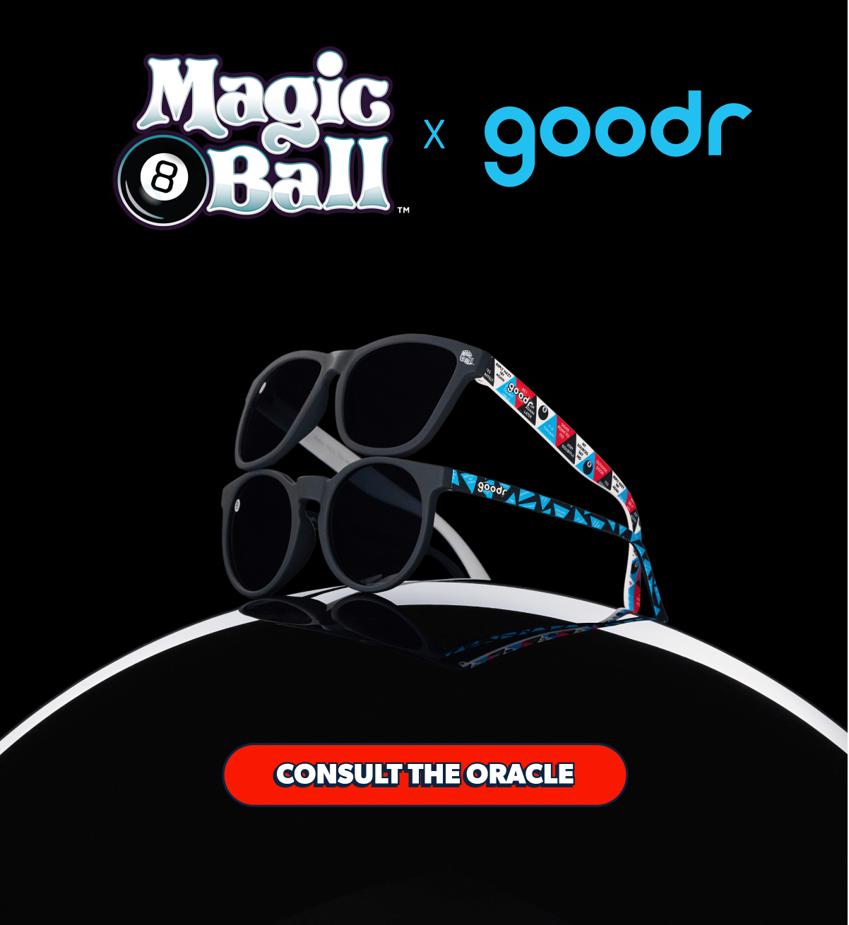 Magic 8 Ball x goodr; Consult the Oacle