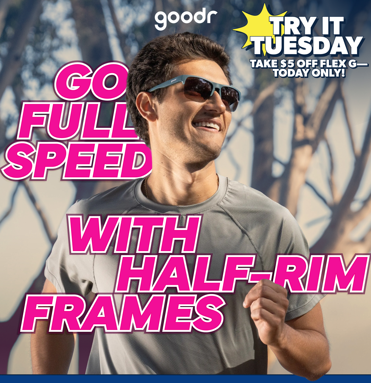 Go Full Speed With Half-Rim Frames