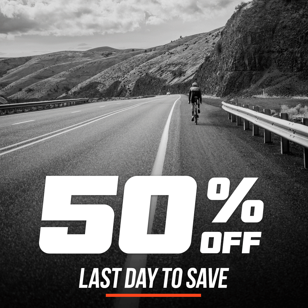 A graphic promoting the last day to save 50% on CoachCat