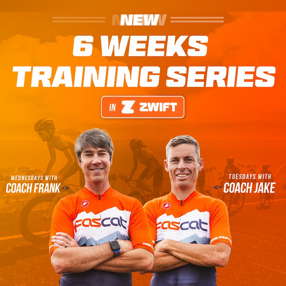 Graphic for a new 6-week training series on Zwift. 