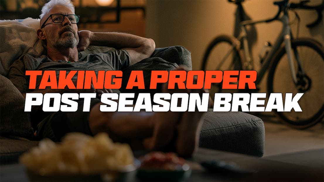 Graphic promoting how to take a proper post-season break 