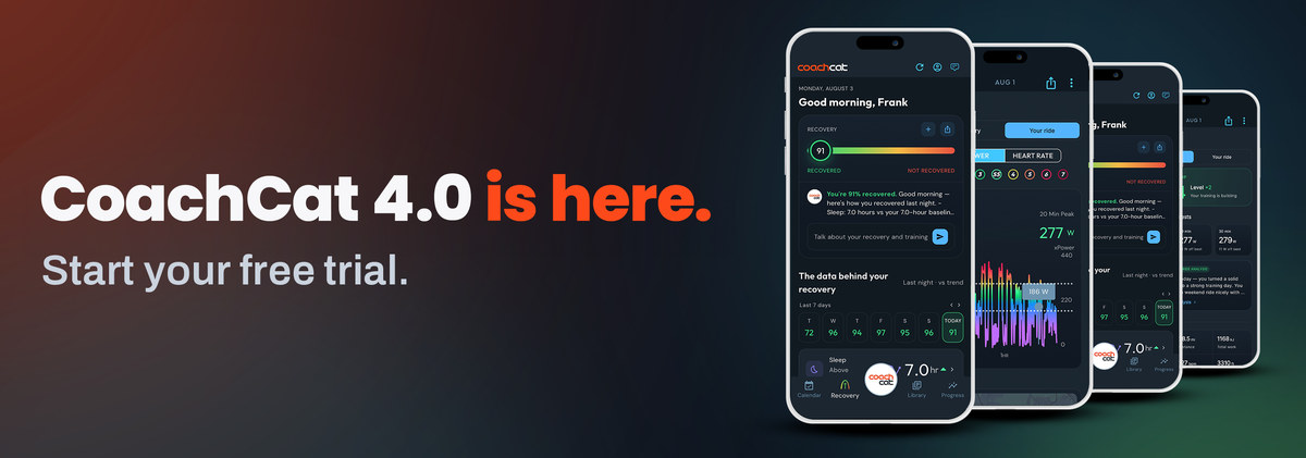 Graphic promoting the new CoachCat App 