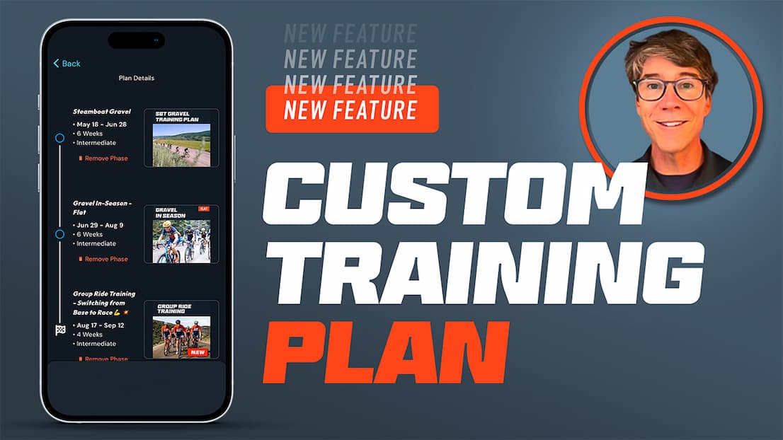 Graphic about the custom training plan update 