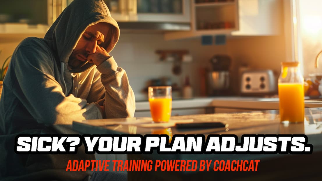 Graphic promoting adaptive training by CoachCat. 
