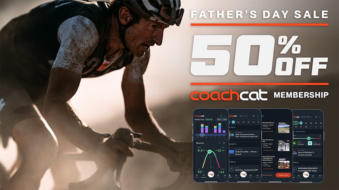 A graphic promoting the FasCat/CoachCat Father's Day sale. 