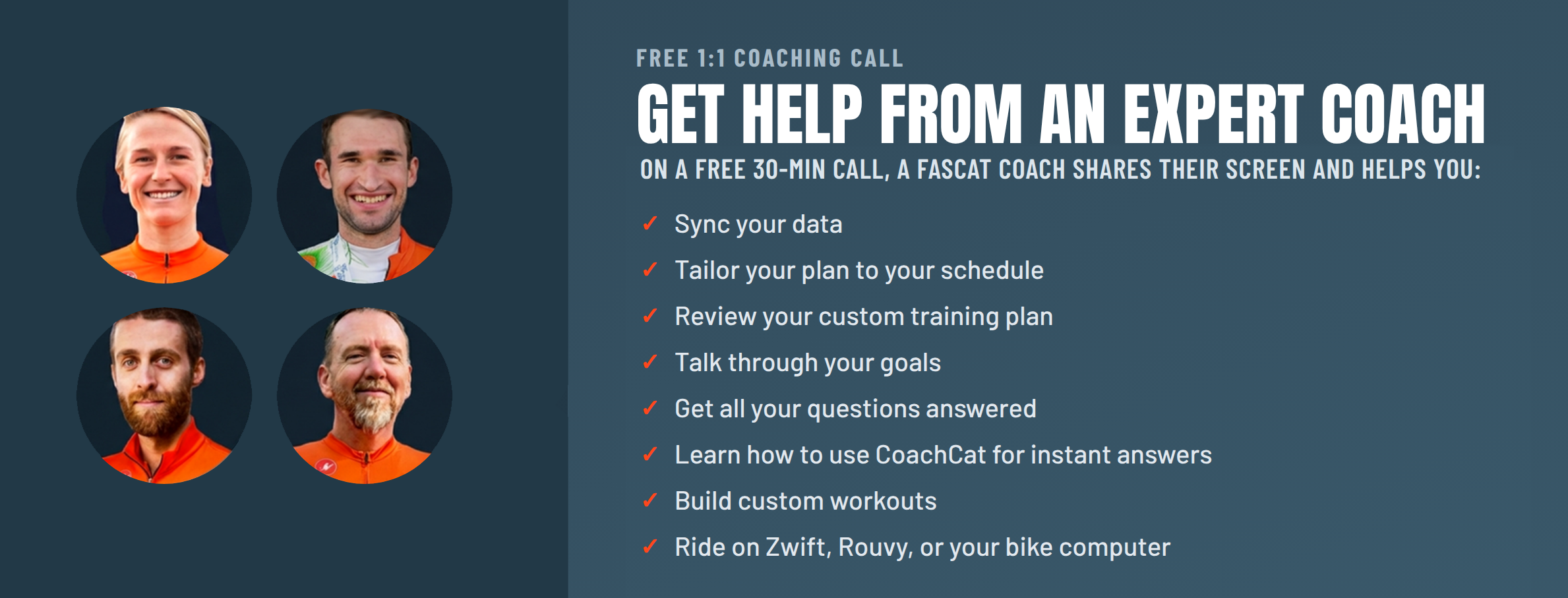 Rafik promoting the call a coach offer 