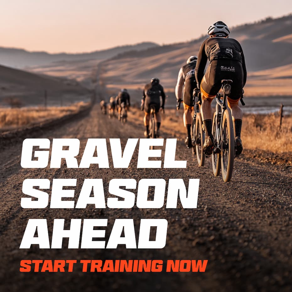 Promotional graphic announcing that the Gravel Season is approaching. 