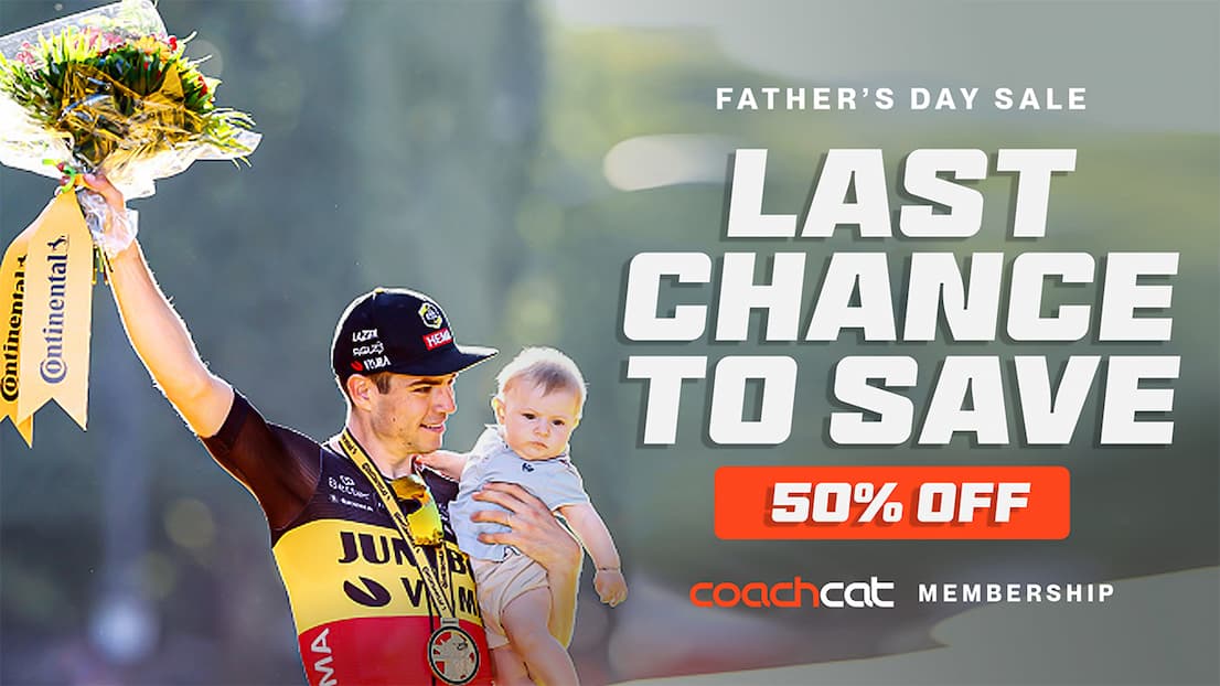 A graphic promoting the FasCat/CoachCat Father's Day sale. 
