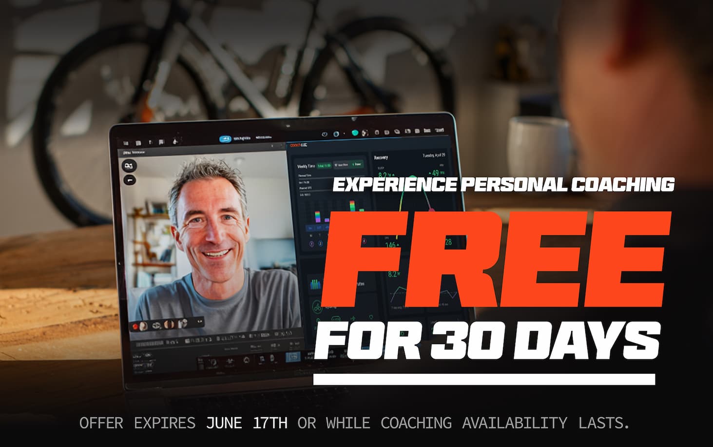 A graphic promoting the opportunity to experience a personal coach free for 30 days 