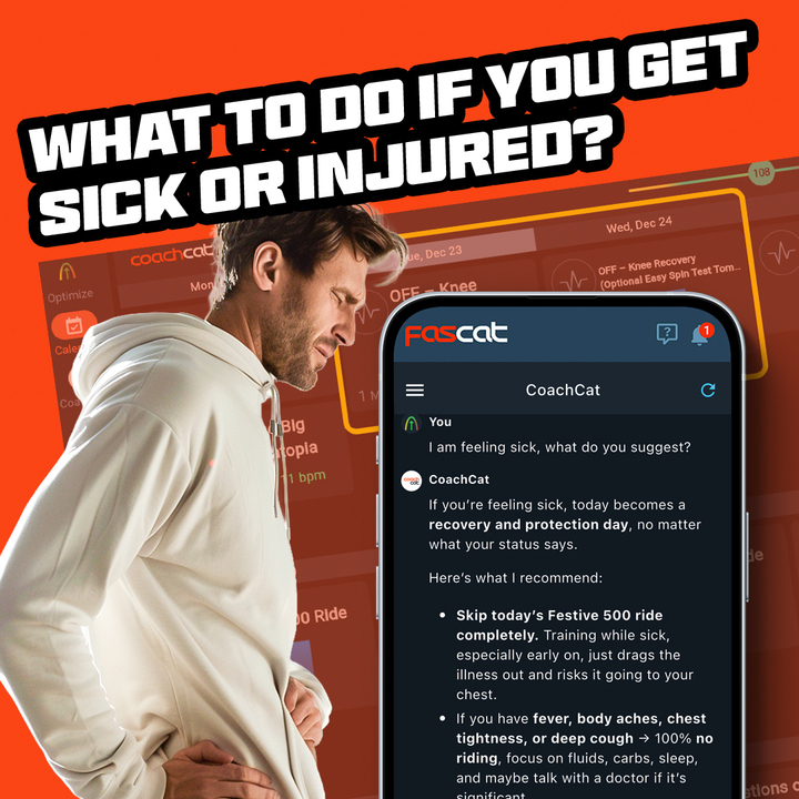 Training tip: What to do if you're sick or injured. 