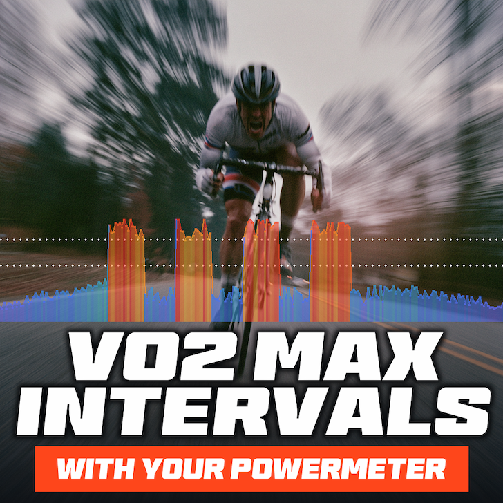 Graphic promoting how to do VO2 max intervals with your power meter correctly 