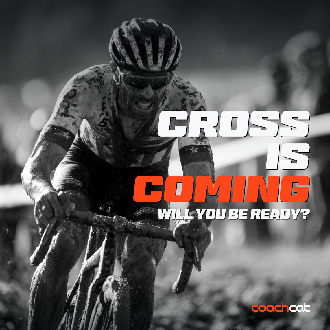 Graphic promoting the FastCat and CoachCat Cyclocross Training Plans 