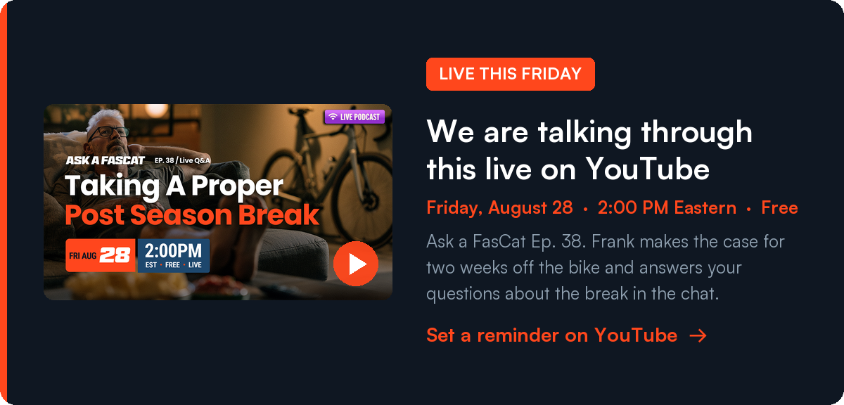 Ask a FastCat Live this Friday. 