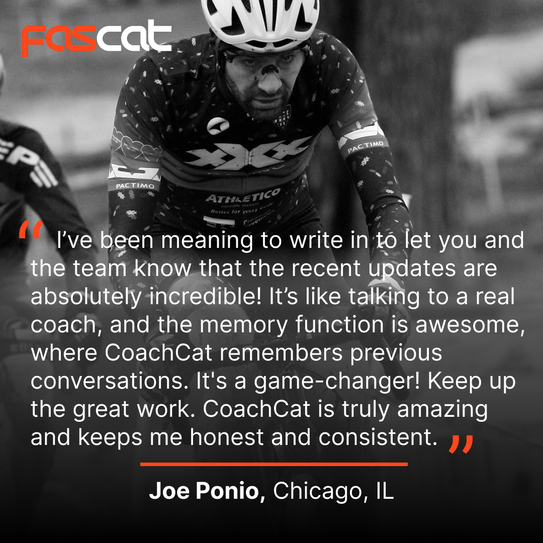 Promotional graphic announcing 6 new features in the FasCat app.