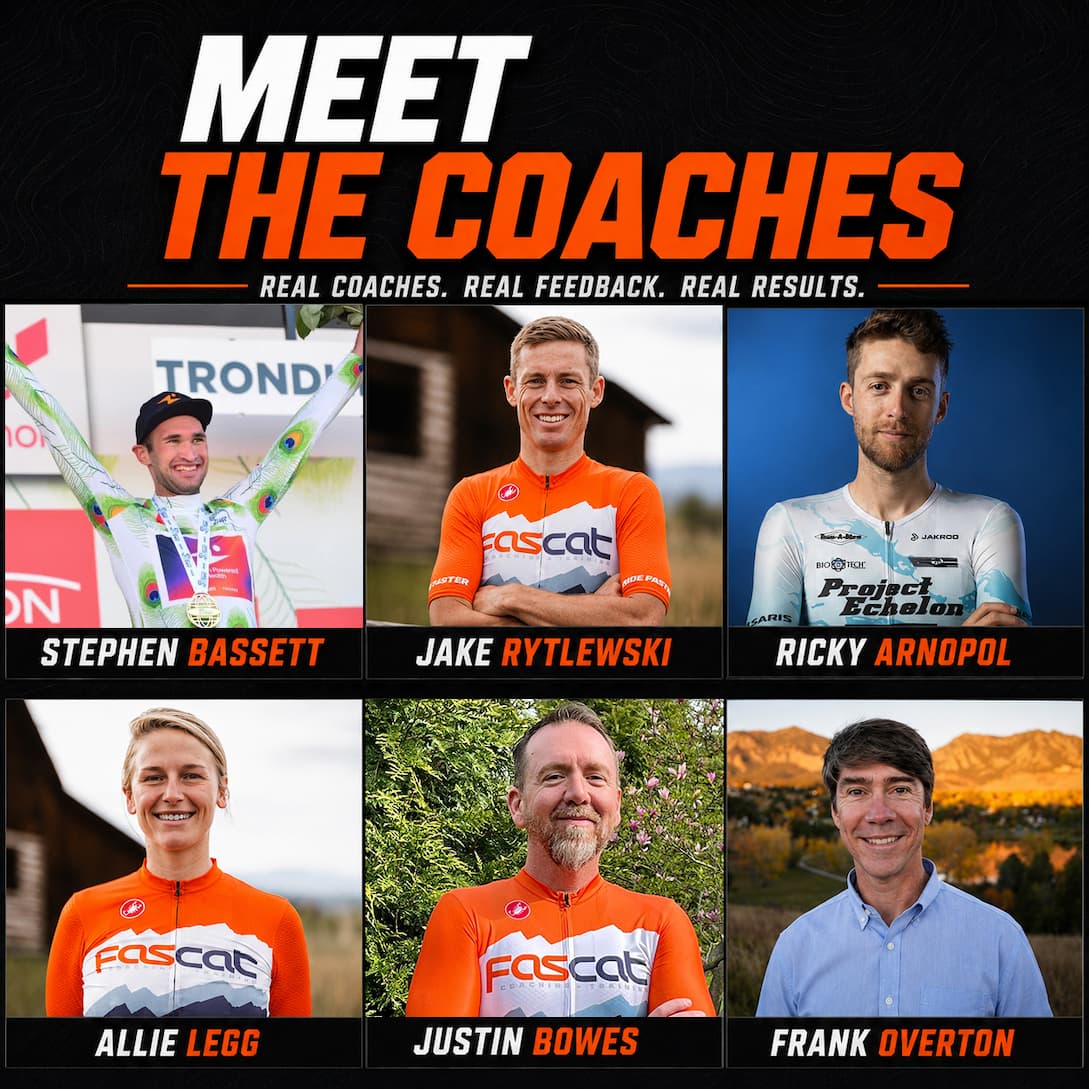 A graphic promoting FasCat's expert coaching staff. 