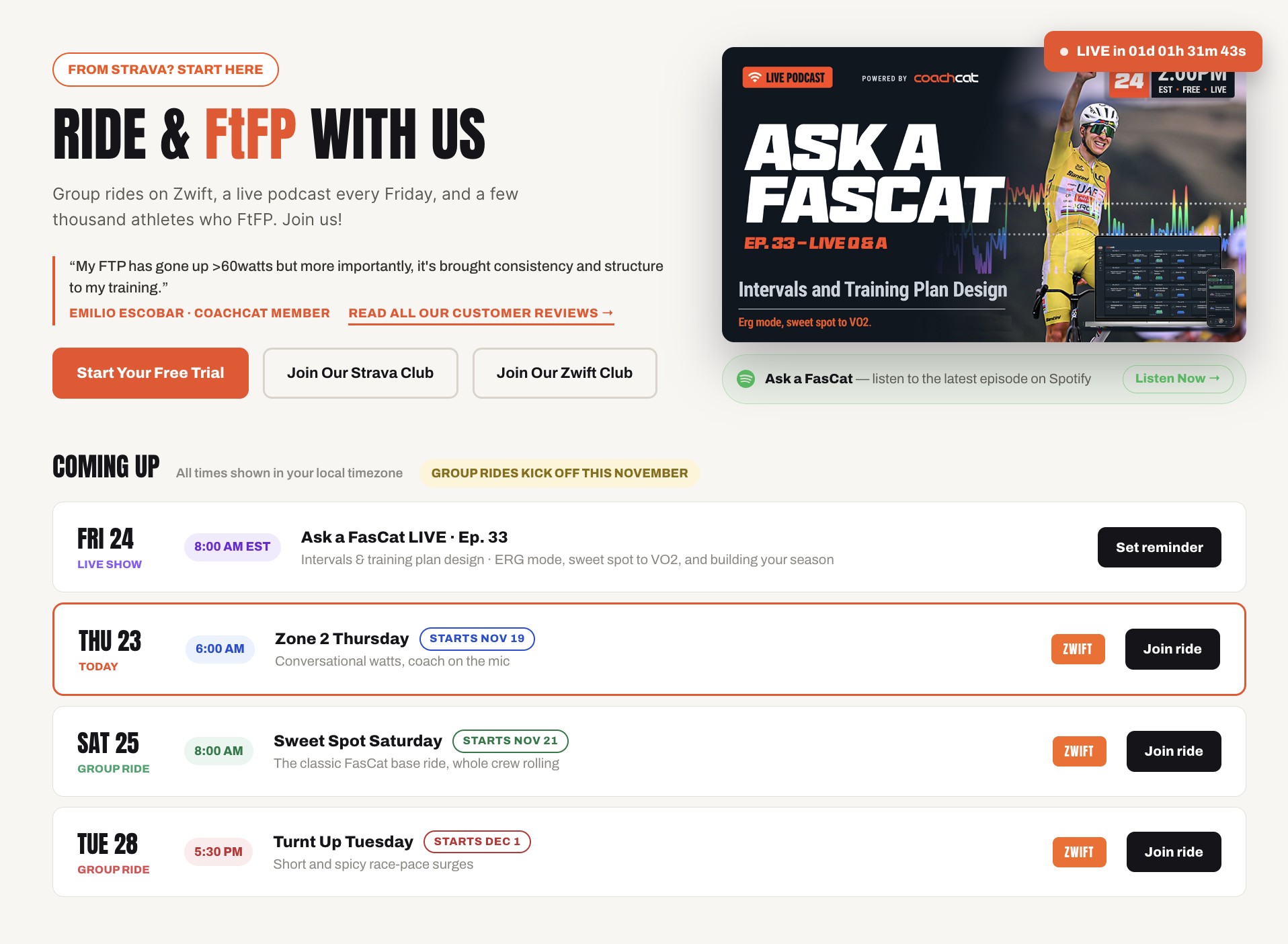 Ride & FtFP with us