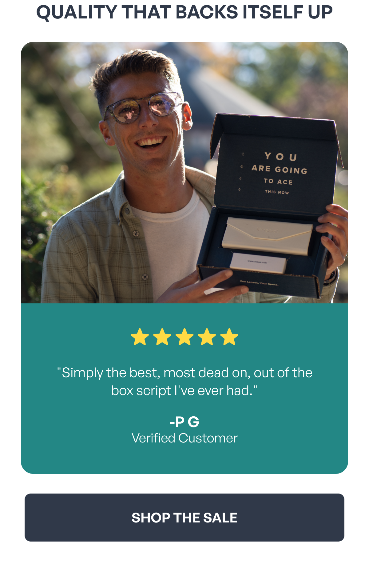 quality that backs itself up ⭐️ ⭐ ️⭐️ ⭐️ ⭐️ "simply the best, most dead on, out of the box script i've ever had." -p g
verified customer shop the sale