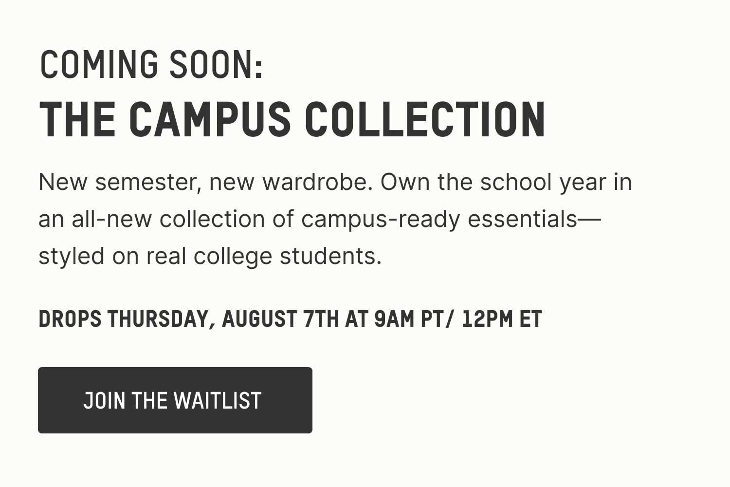 JOIN THE WAITLIST