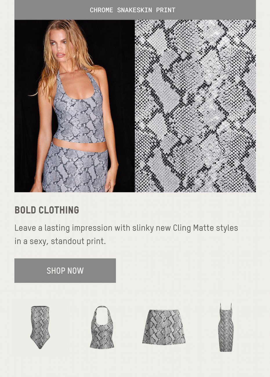 CHROME SNAKESKIN PRINT