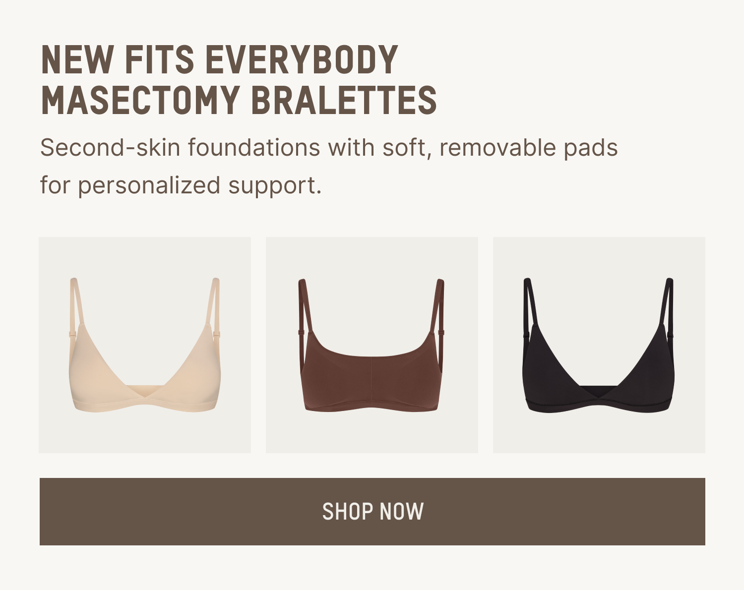 NEW FITS EVERYBODY MASECTOMY BRALETTES