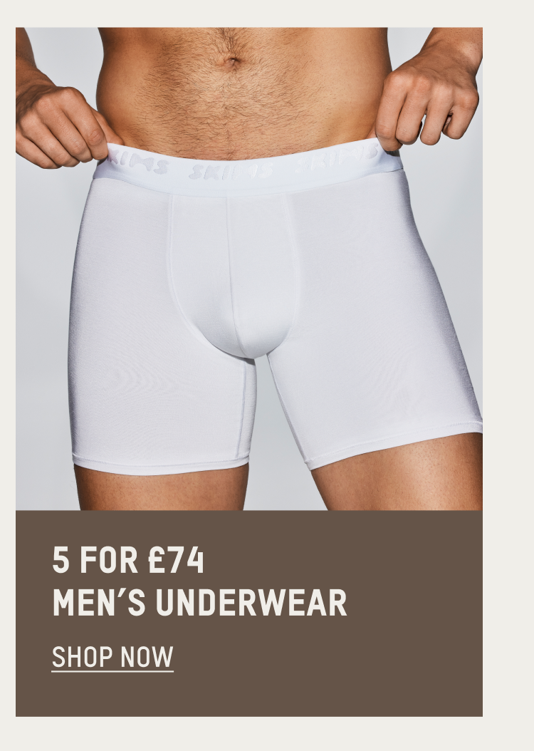 5 FOR £74 MEN'S UNDERWEAR