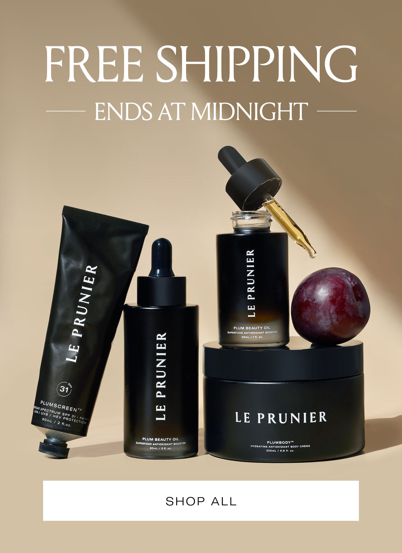 FREE SHIPPING  ENDS AT MIDNIGHT  SHOP ALL