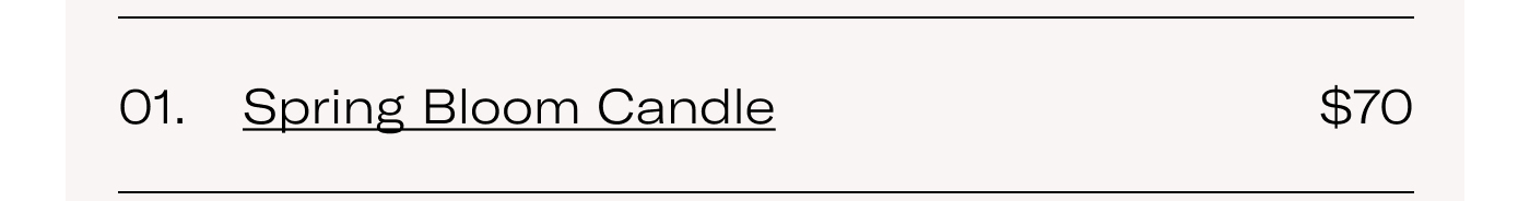 Spring Bloom Candle — $70
