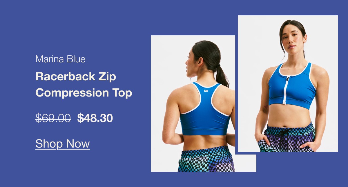 Racerback Zip Compression Top
