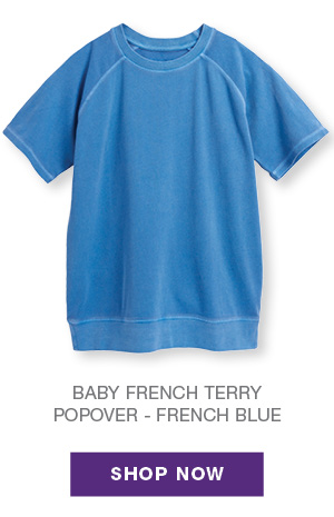 Baby French Terry Popover - French Blue