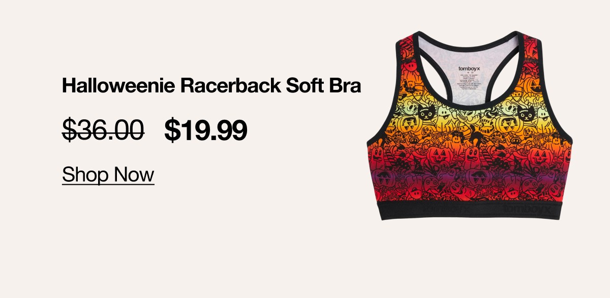 Halloweenie Racerback Soft Bra Halloweenie Racerback Soft Bra