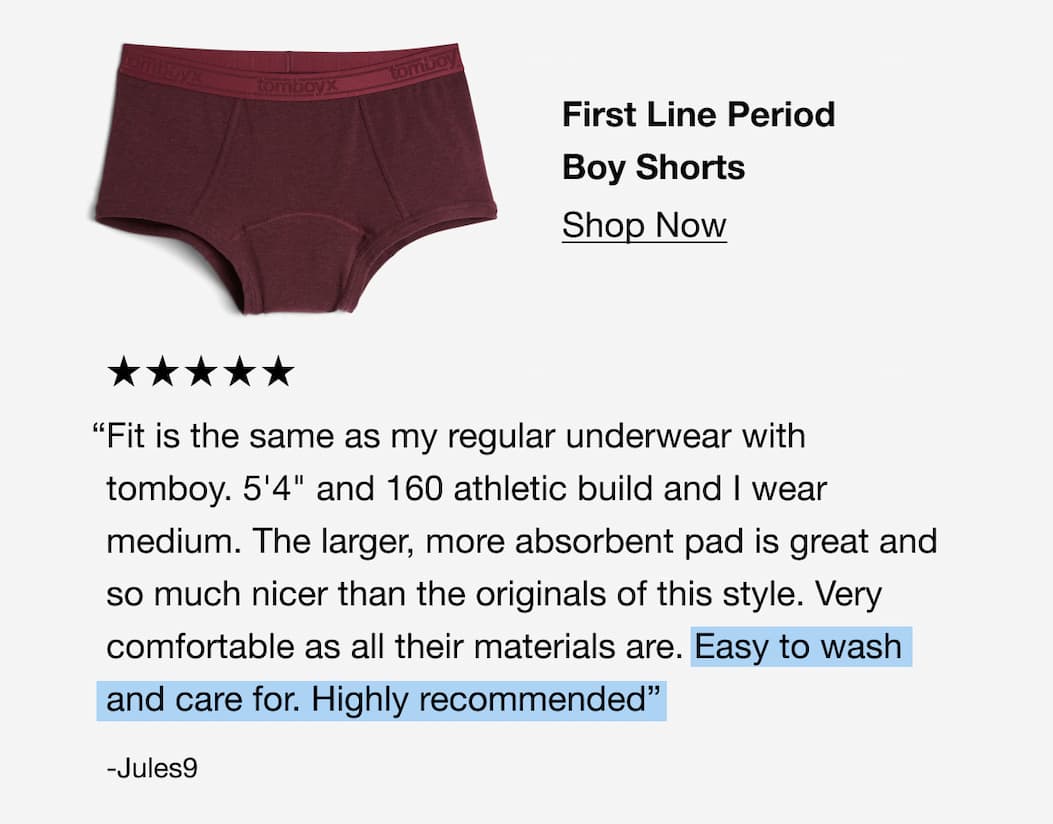 First Line Period Boy Shorts