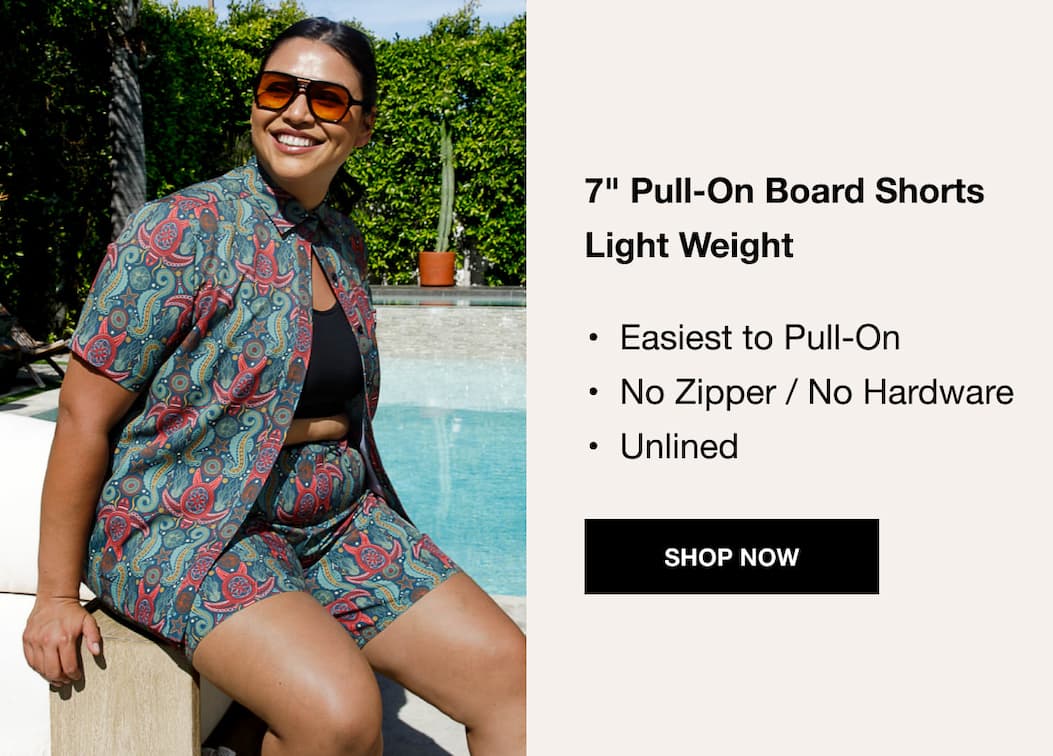 7" Pull-On Board Shorts Light Weight